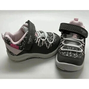 OshKosh B'Gosh Child Cycla Everplay Sneaker 4M Grey/Pink